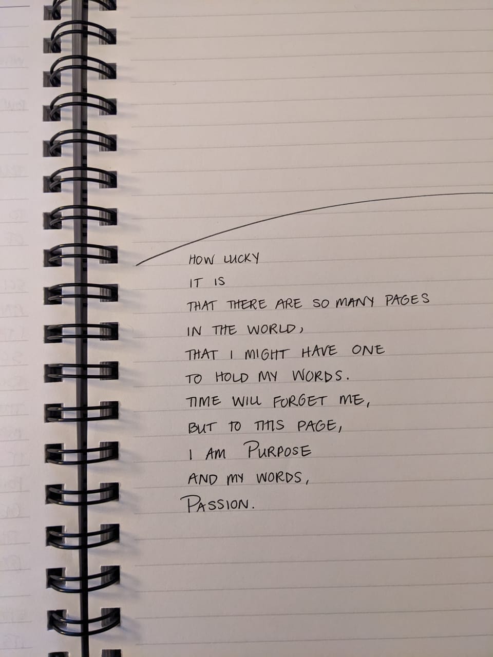 day 1; a page, a purpose